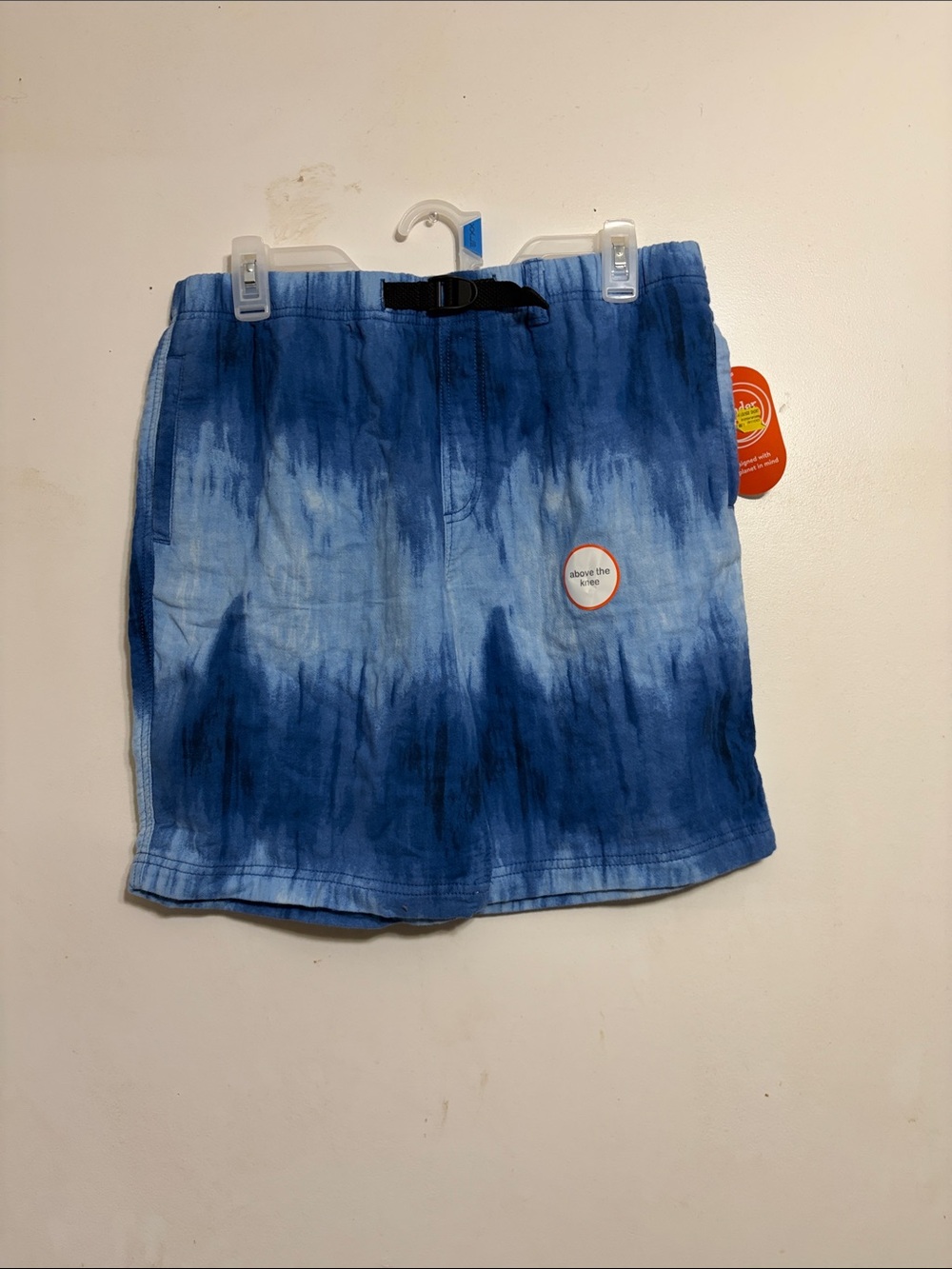 wonder nation Blue Tie-Dye Athletic Shorts